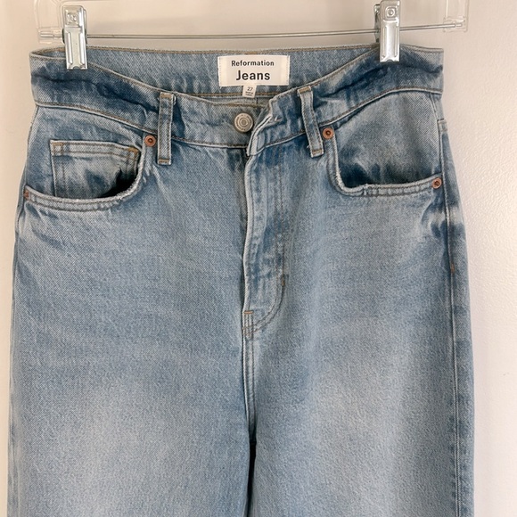 Reformation Jeans Wilder High Rise Wide Leg Cropped Jeans Women's size 27 - Picture 6 of 9